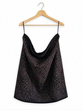 LAURA PLUS Black Gray Animal Print Knit Mini Skirt Sz 3X Modern Office Wear Fall